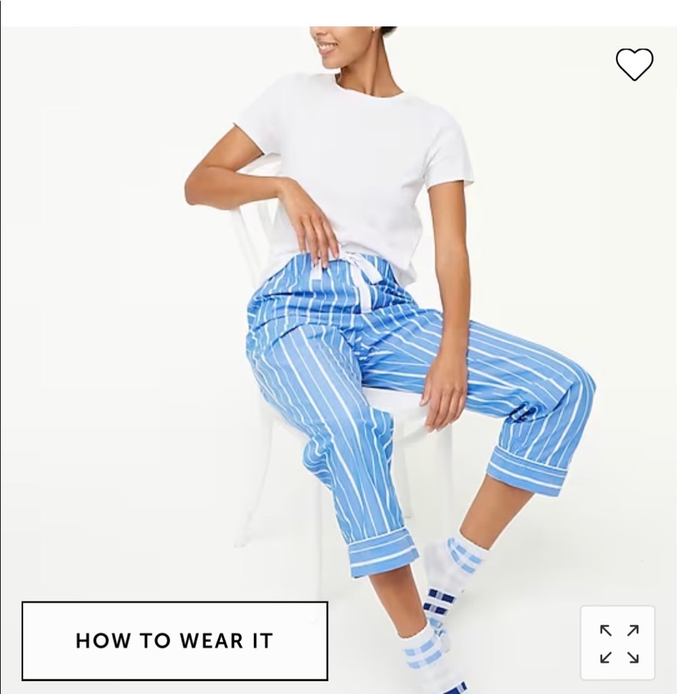Jcrew crop pajama pants NWT